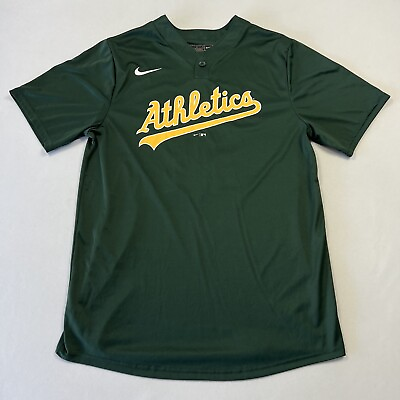 #ad Nike Oakland Athletics A#x27;s Men#x27;s T Shirt Jersey Baseball MLB Green Sz M $14.00