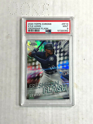#ad KYLE LEWIS 2020 Topps Chrome Flash SP RC REFRACTOR PSA MINT 9 MARINERS INVEST $11.99