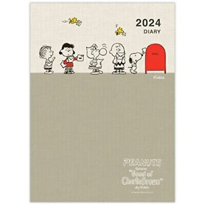 #ad Penuts Snoopy 2024 Schedule Planner Diary A5 Monthly Friends Letter Book $33.99
