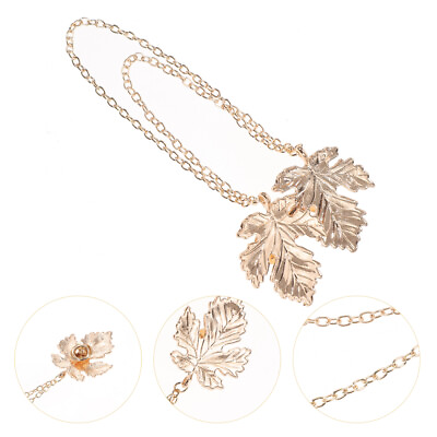 #ad Maple Leaf Brooch Women Brooch Tassel Brooch Badge Hanging Chains Collar $6.64