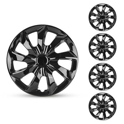 #ad 14quot; Set of 4 Wheel Covers Snap On Full Hub Caps fit R14 Tire amp; Steel Rim $40.99