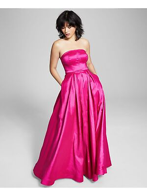 #ad B DARLIN Womens Sleeveless Strapless Full Length Prom Gown Dress $13.99