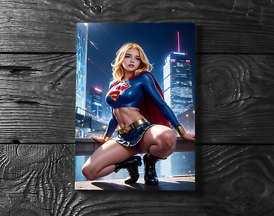 #ad Sexy Supergirl Kara Danver DC Comic Justice League Anime Poster Print No Frame $12.99