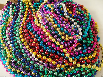 #ad 72 Multi Color Mardi Gras Beads Necklaces Party Favors 6 Dozen Free Shipping Lot $21.49