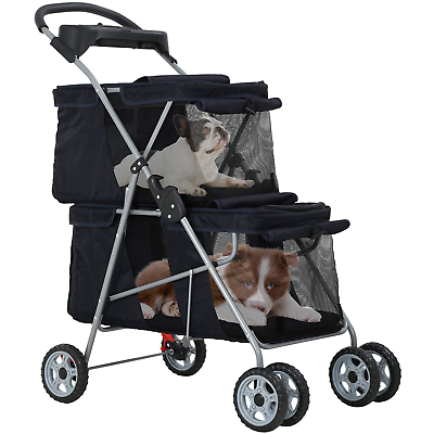 #ad Dog Strollers for Small Medium Dogs Cat Strollers for 2 Cats Double Pet Stroller $127.85