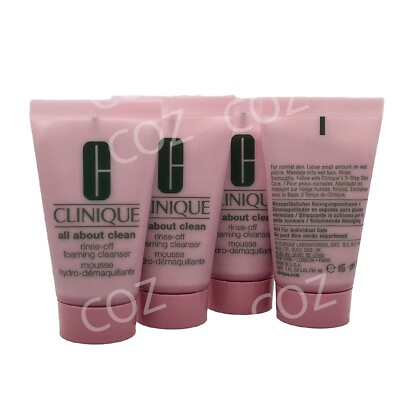 #ad 4 x Clinique All About Clean Rinse Off Foaming Cleanser 1oz 30ml = 4oz 120ml NEW $9.98