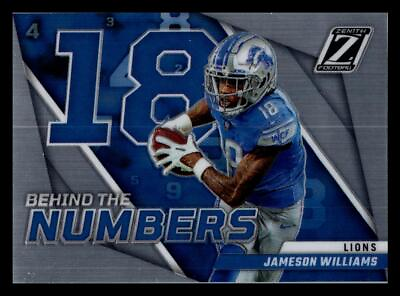 #ad 2022 Zenith Behind the Numbers Jameson Williams RC #BN JW Detroit Lions $1.97