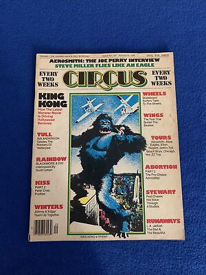 #ad Circus August 1976 KING KONG Wheels WINGS Runaways ABORTION PRO CHOICE Article $29.95