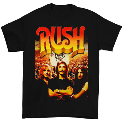 #ad Rush Rock Band Rare New Black T Shirt Men Women Tee $16.99