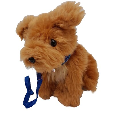 #ad Battat Our Generation Puppy Dog Brown Blue Sparkle Collar Leash 6quot; Plush Toy $9.95