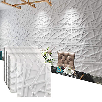 #ad 12PCS Tiles 3D Wall Panels PVC Tiles Textured Bricks Art Design DIY Wallpaper US $49.99