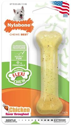 #ad Dog Nylabone Flexi Chew Dog Bone Chicken Flavor Regular 1 Pack $14.93