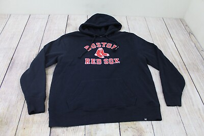 #ad #x27;47 Brand Boston Red Sox Navy Blue Spellout Logo Hoodie Sweatshirt Men#x27;s XL $15.99