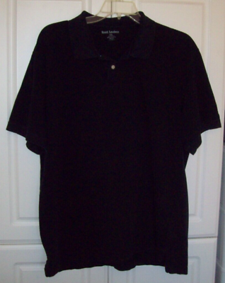 #ad Foot Locker Men#x27;s Polo Shirt Size 3XL SOLID BLACK Short Sleeve CHEST 52quot; $17.99