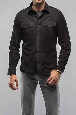 #ad Marc New York Andrew Mens Leather Suede Jacket Camel Black Button Up Shirt Coat $223.60