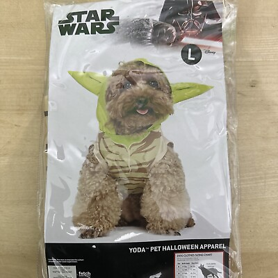 #ad Dog Pet costume Yoda Star Wars Disney Halloween Fetch Large L $8.88