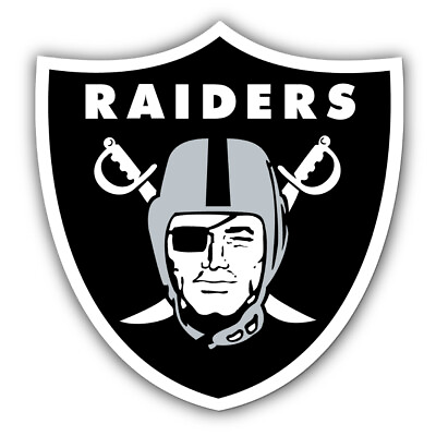 #ad Raiders Shield Logo Shaped Vinyl Decal Sticker $12.99