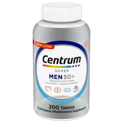 #ad Centrum Silver Men#x27;s 50 Plus Vitamins Multivitamin Supplement 200 Count $17.75