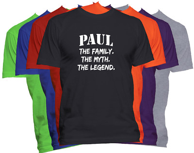 #ad PAUL Last Name Shirt Custom Name Shirt Family Reunion Family Name T Shirt $13.99