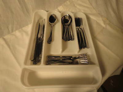 #ad Stainless Steel Flatware Set fifty three pieces $19.99