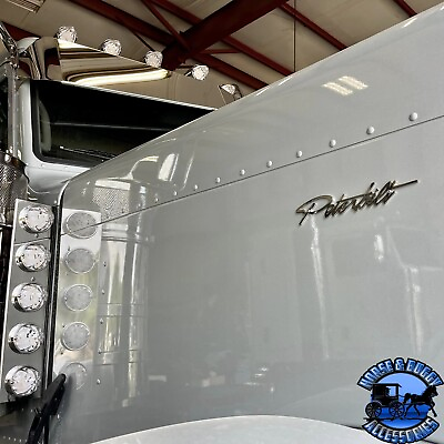 #ad Stainless Peterbilt Emblem logos side front of hood Sold by the Piece nu 1054 $49.99