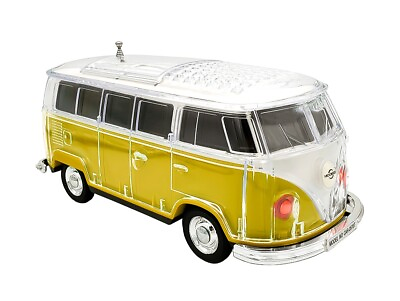 #ad New Volkswagen Bus Car Yellow Bluetooth Portable Speaker w LED Light USB AUX FM $23.95