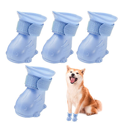 #ad Dog Boots For Snow Non Slip Dog Snow Shoes Paw Protectors Adjustable Paw Shoes $9.56