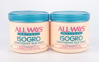 #ad All Ways Natural Isogro Conditioning Hair Dress Menthol Chamomile Lot of 2 $46.95