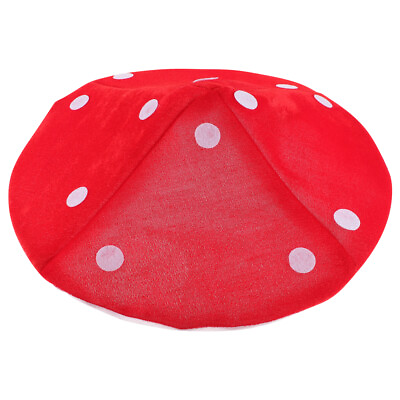 #ad Red Mushroom Plush Novelty Hat for Cosplay and Parties $6.68