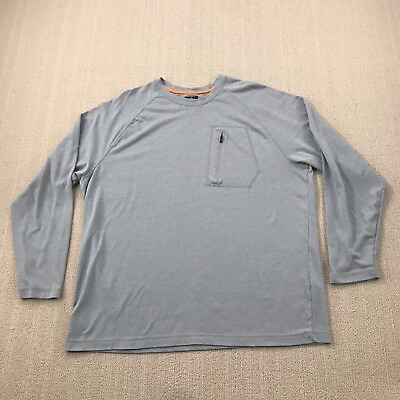 #ad Ridgecut Toughwear Shirt Men#x27;s XL Gray Long Sleeve Breathable Performance Mesh $18.88