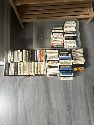 #ad Lot of 74 vintage 8 Track Tapes 60#x27;s amp; 70#x27;s rock pop country easy listening $85.00