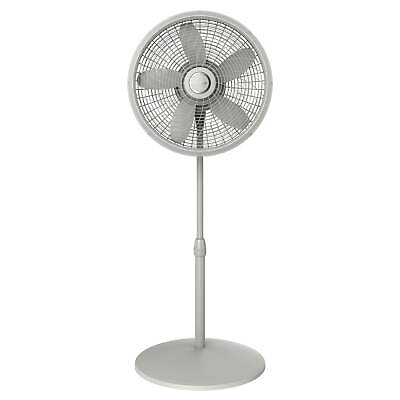 #ad 18” Adjustable Large Indoor Pedestal Fan 3 Speed Gray $36.92
