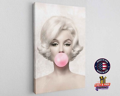 #ad Marilyn Monroe Gum Famous Special Edition Classic Poster Canvas Print Wall Decor $465.51