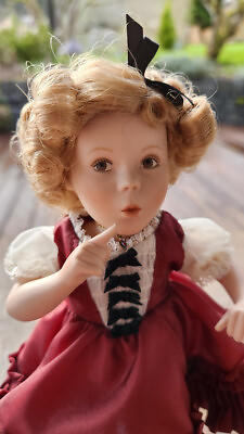 #ad Shirley Temple quot;Dimplesquot; w COA porcelian doll; Danbury Mint Great $44.95