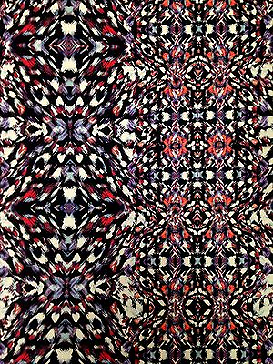 #ad Kaleidoscope Geometric Print on Stretch ITY Knit Jersey Polyester Spandex Fabric $8.99