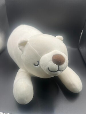 #ad Ship from USA White Bear stuffed animal laying down $20.00