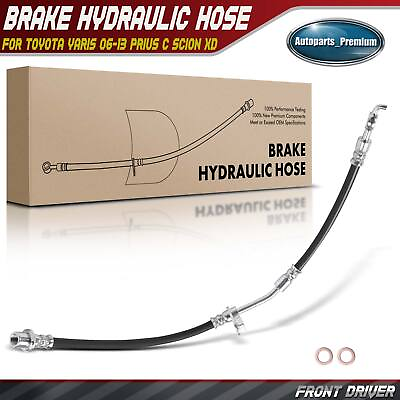 #ad 1Pc Front Driver Brake Hydraulic Hose for Toyota Yaris 06 13 Prius C Scion xD $16.99