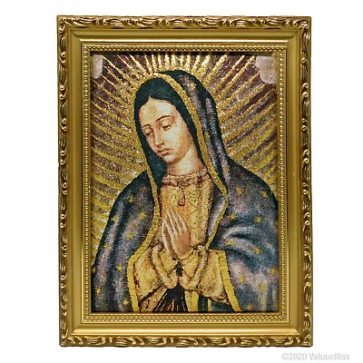#ad Our Lady of Guadalupe Tapestry 11” Picture Frame Wall Hanging Home Decor $26.00