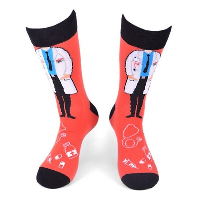 #ad Men#x27;s Doctor in Coat Novelty Socks Mens Sock Gifts Doctor Gift $5.98