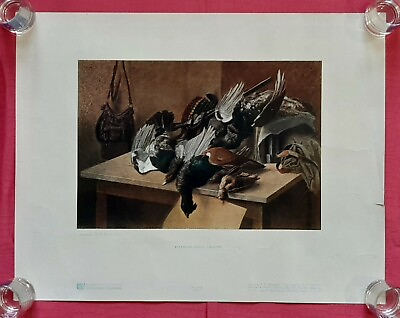 #ad Soviet Vintage Poster Spring hunting Wood grouse. USSR Moscow 1955 Original $40.00