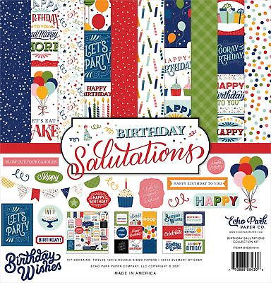 #ad Echo Park Collection Kit 12quot;X12quot; Birthday Salutations $16.27