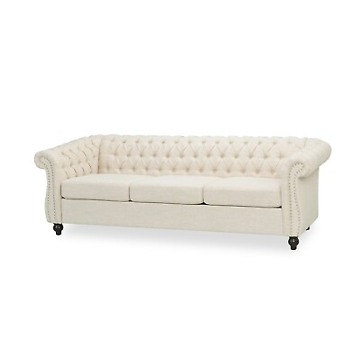 #ad Adetokunbo Tufted Chesterfield 3 Seater Sofa $708.18