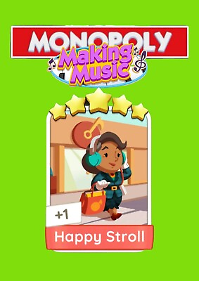 #ad Monopoly go 5 Star sticker card # Set 14 Happy Stroll AU $7.99