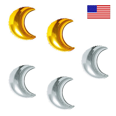 #ad Crescent Moon Shaped Mylar Foil Balloons $13.49