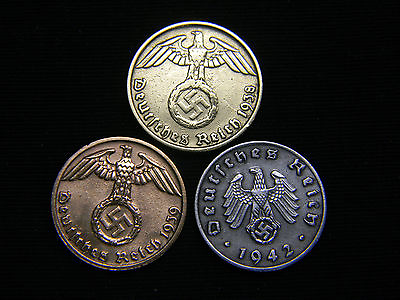 #ad Rare WW2 German Coins Historical WW2 Authentic Artifacts $15.75