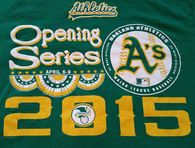 #ad Oakland A#x27;s Athletics T Shirt M Medium Opening Series 2015 EUC Baseball INV314 $12.24