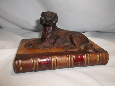 #ad DOG ON BOOK THE DUMMY BOOK COMPANY HAND MADE IN ENGLAND quot;FAKEquot; BOOK $59.99