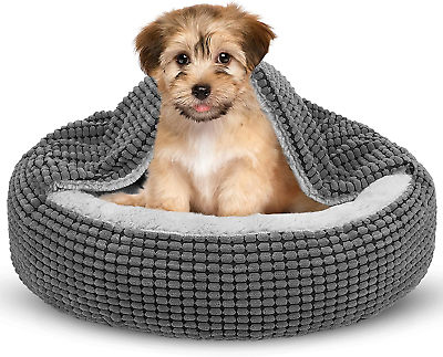 #ad #ad Dog Bed with Attached Blanket Cozy Hooded Pet Beds Orthopedic Puppy Beds Cats $63.05