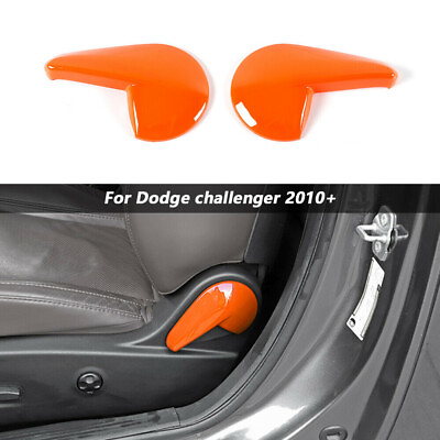 Orange Seat Adjustment Handle Trim Cover Frame Bezels for Dodge Challenger 2010 $19.49