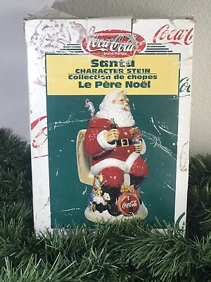 #ad Coca Cola Santa Character Stain In Original Box $200.00